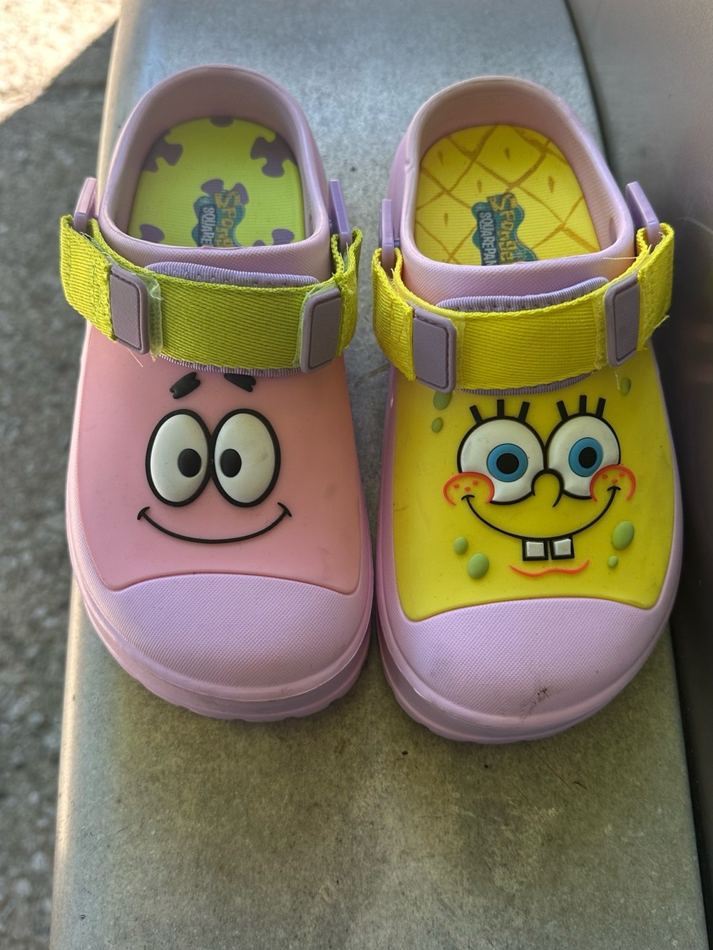 SpongeBob Squarepants Pink and Yellow Character Mules